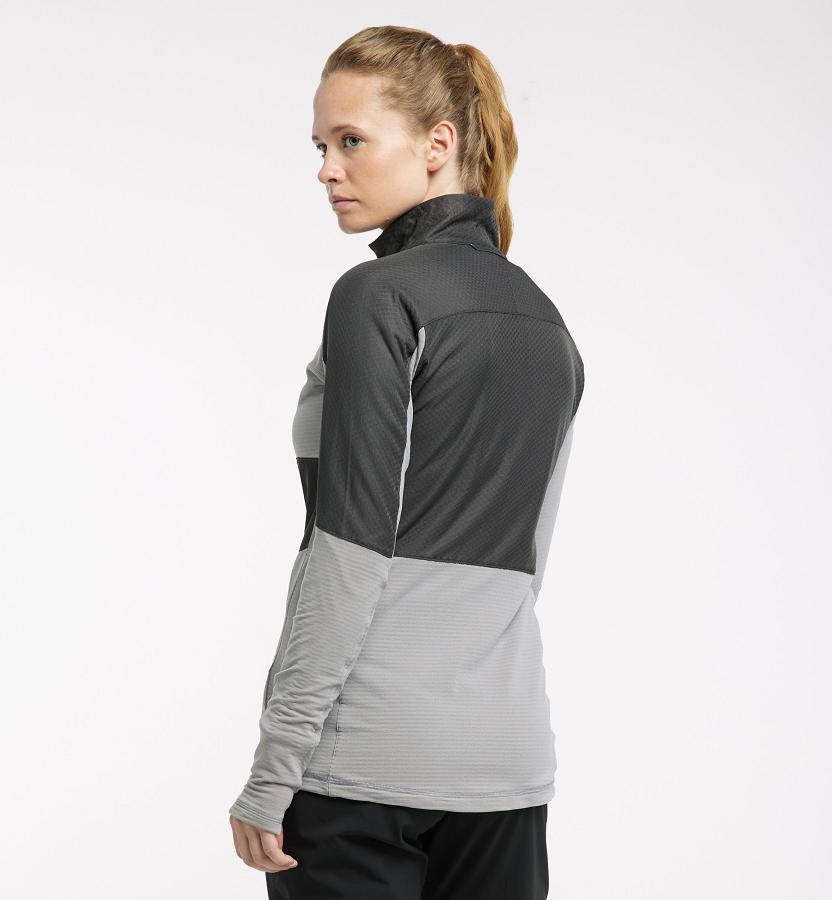 Haglöfs Womens Sirro Mid Layer Grey/Black New Zealand 86023VCPZ